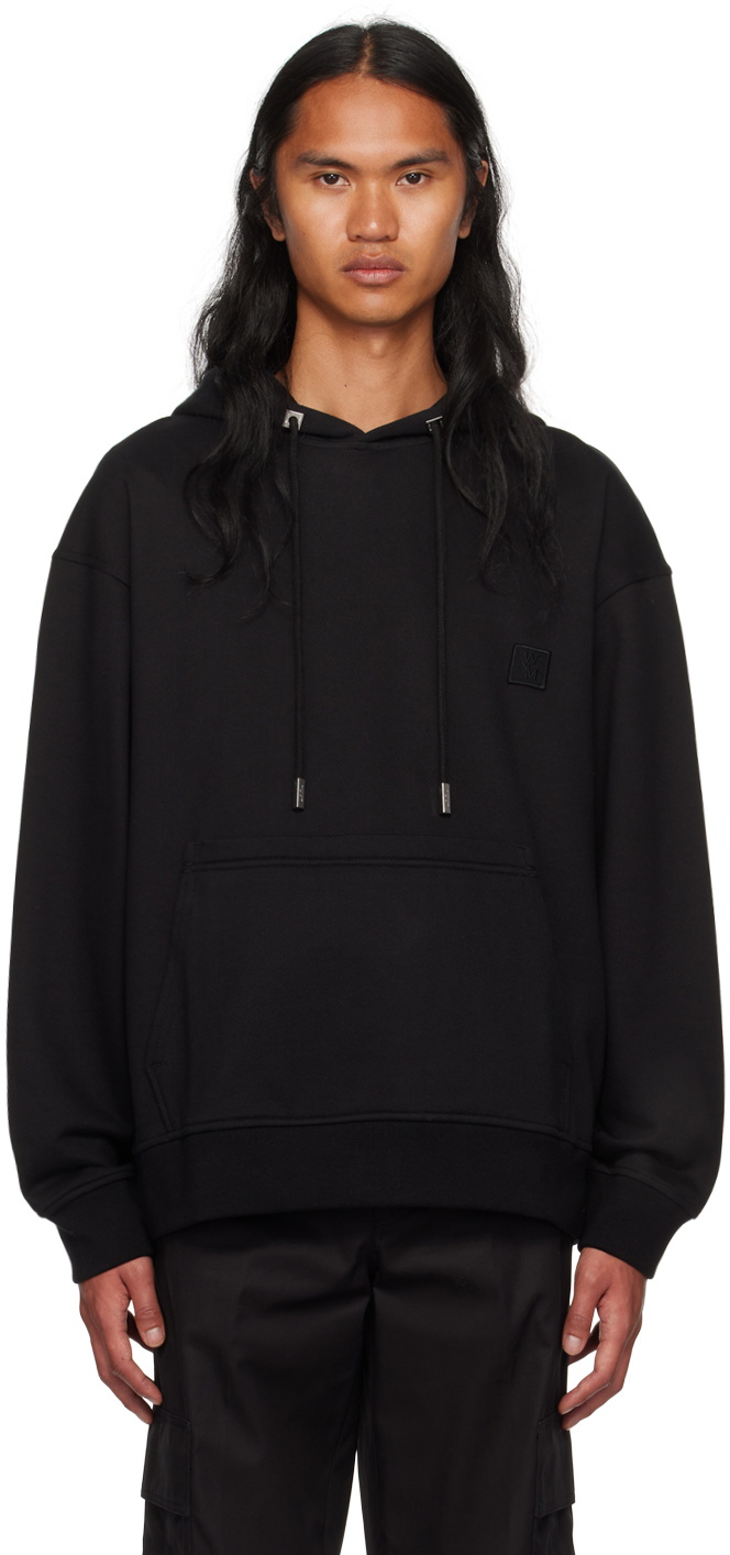 Wooyoungmi Black Crown Back Hoodie Wooyoungmi
