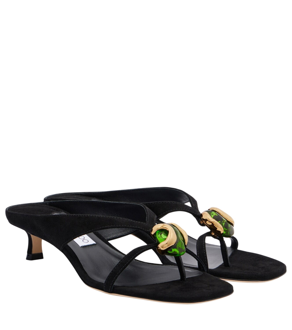 Jimmy Choo Freja 70 embellished suede thong sandals Jimmy Choo