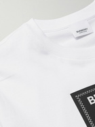 Burberry - Logo-Appliquéd Stretch Cotton-Jersey T-Shirt - White