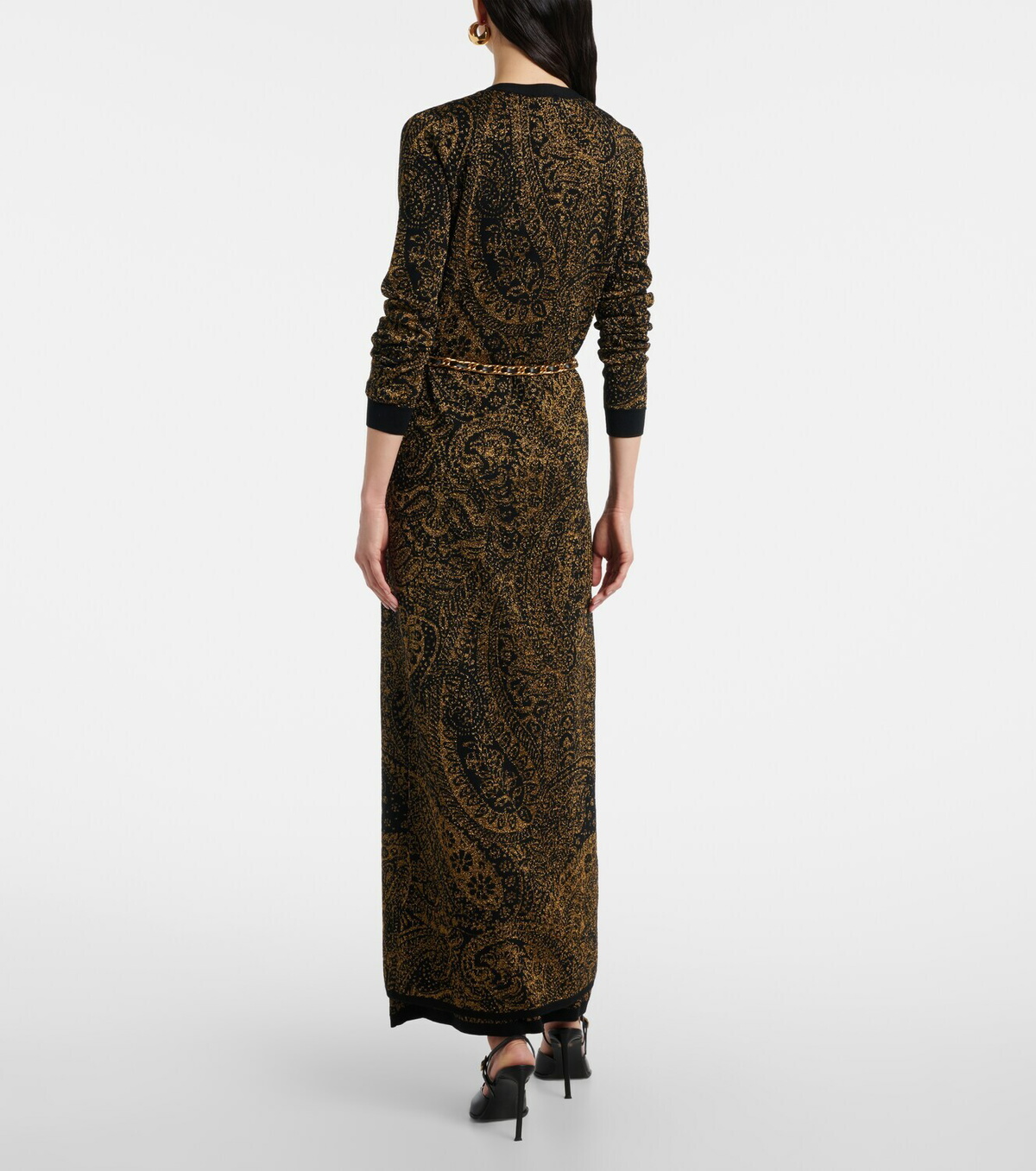 Etro Paisley wool-blend lamé cardigan