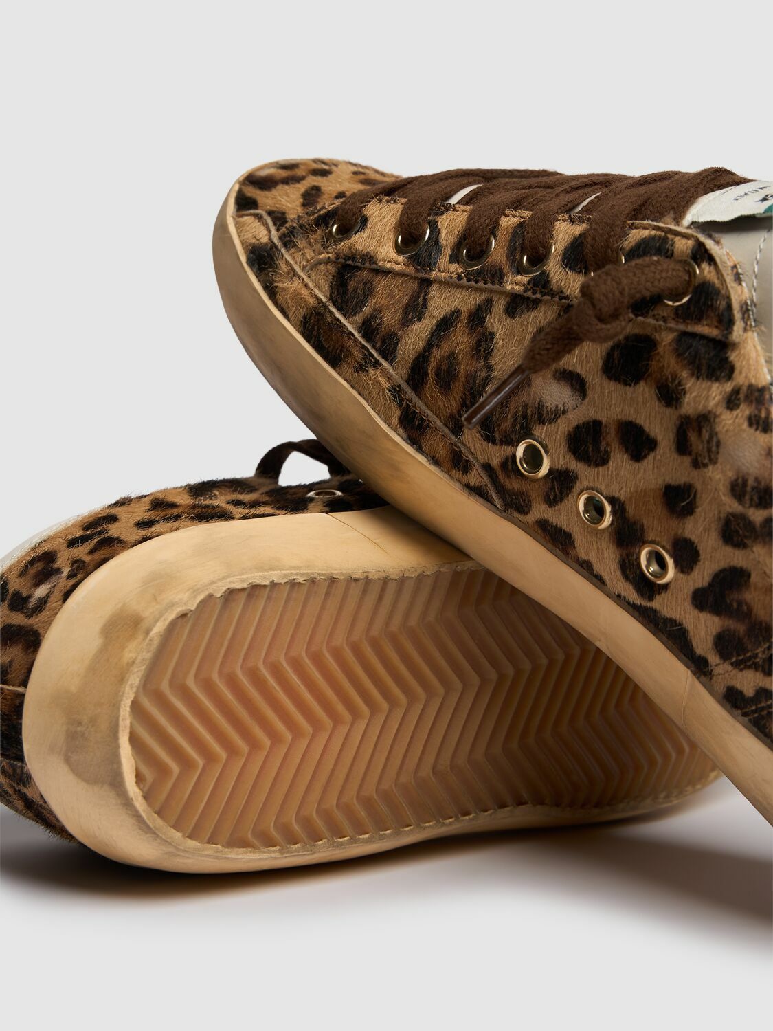 スニーカー GOLDEN  DELUXE BRAND SOUL STAR SNEAKERS IN PONY HAIR AN Soul Star in leopard-print pony skin with black nappa