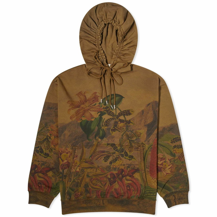 Photo: Dries Van Noten Men's Haxel Double Cord Print Popover Hoody in Khaki