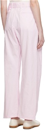LEMAIRE Pink Light Belt Twisted Trousers
