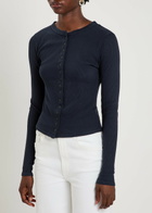 Citizens OF Humanity Kari Ribbed Cotton-blend Cardigan Navy