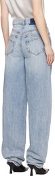 ZIMMERMANN Blue Natura Oversize Barrel Jeans