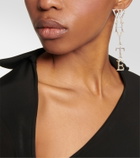 Off-White Crystal-embellished logo earrings