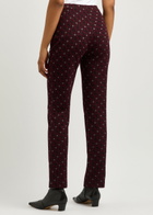 Diane Von Furstenberg Tavolara Jacquard Slim-leg Knitted Trousers Plum