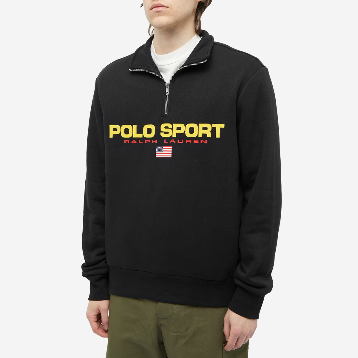 Polo Ralph Lauren Men's Polo Sport Quarter Zip in Polo Black/Gold