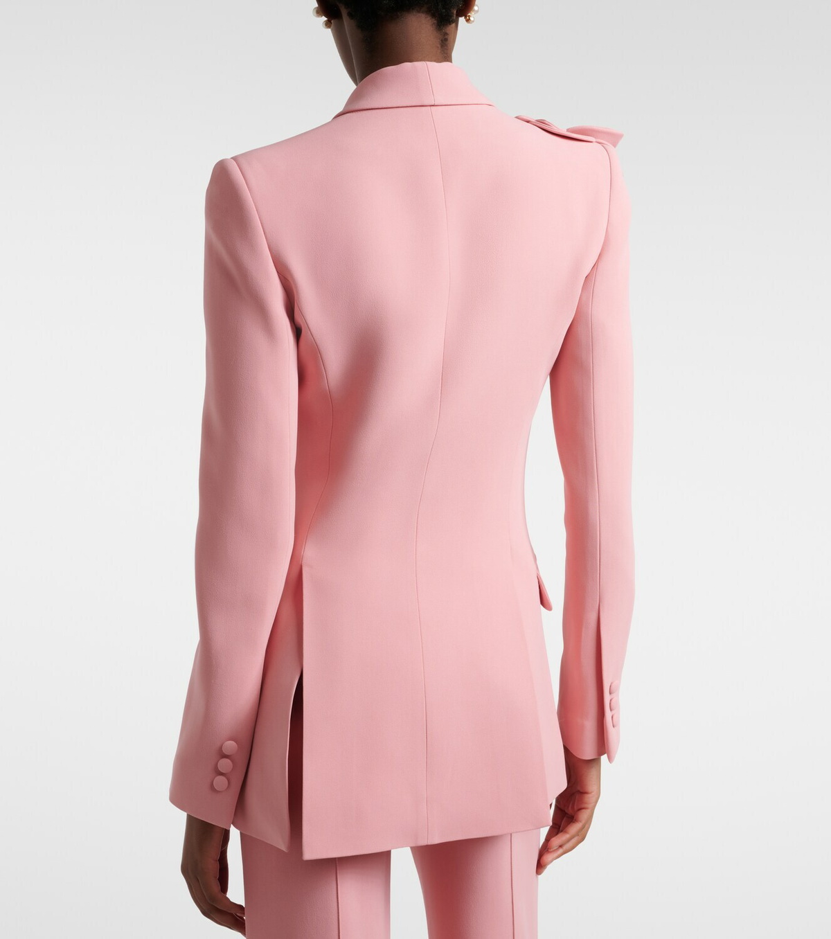 Elie Saab Floral-appliqué cady blazer