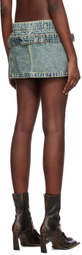 Masha Popova SSENSE Exclusive Blue Whiskers Miniskirt