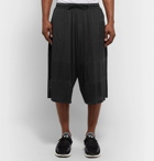 Y-3 - Patchwork Mesh-Jacquard Shorts - Men - Black