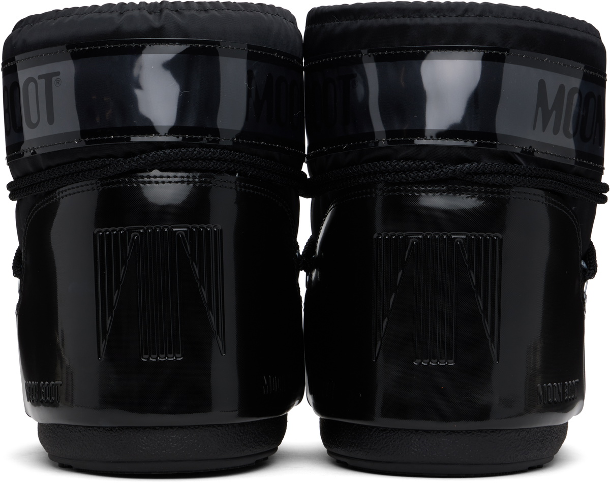 Moon Boot Black Icon Low Glance Satin Boots