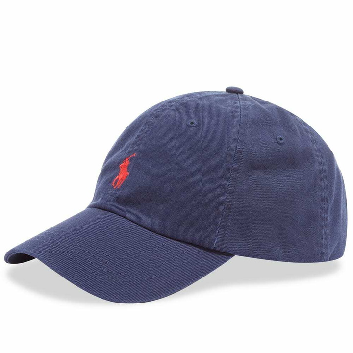 Photo: Polo Ralph Lauren Men's Classic Baseball Cap in Newport Navy/Red