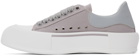 Alexander McQueen Grey & White Deck Plimsoll Sneakers