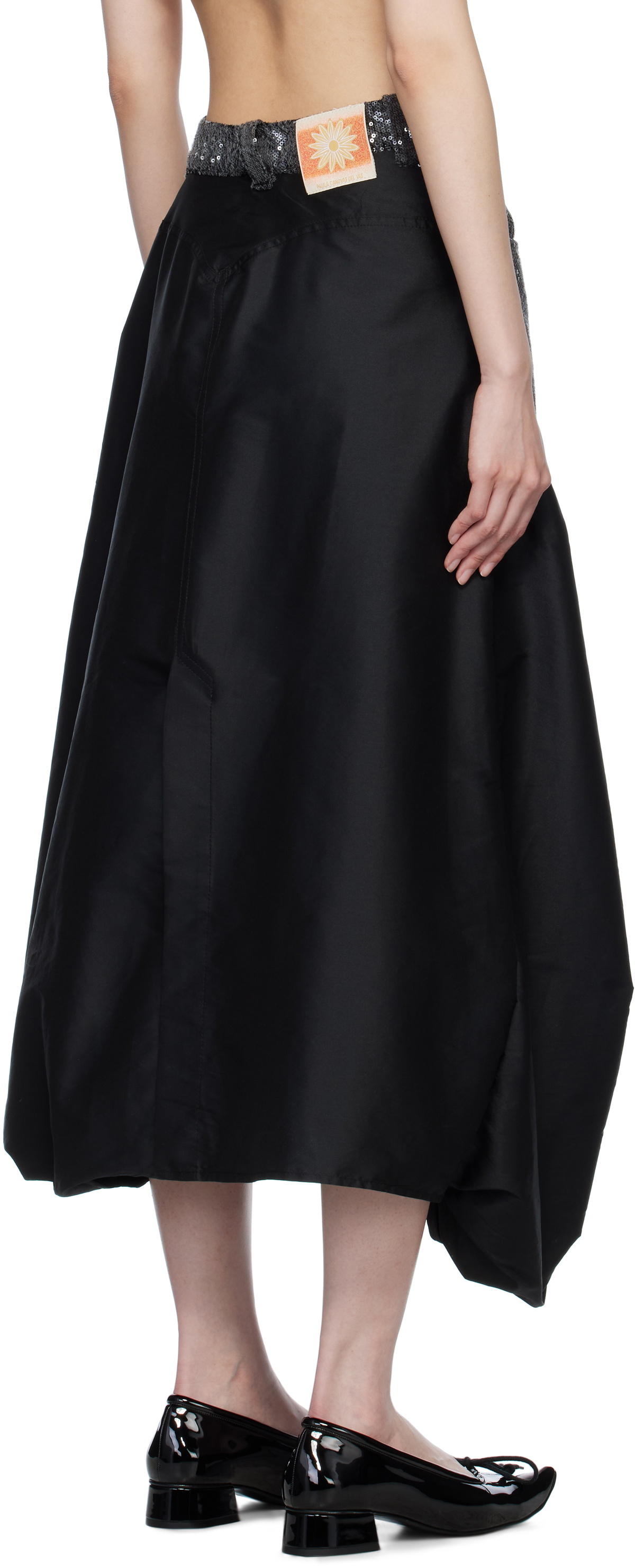 Paula Canovas Del Vas Black Boletus Midi Skirt