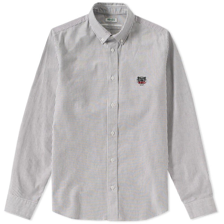 Photo: Kenzo Button Down Embroidered Tiger Shirt Grey