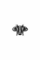 Diesel Silver-tone center focal ring - Rings - Unisex - Grey