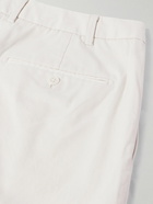 Club Monaco - Straight-Leg Pleated Cotton-Blend Trousers - White