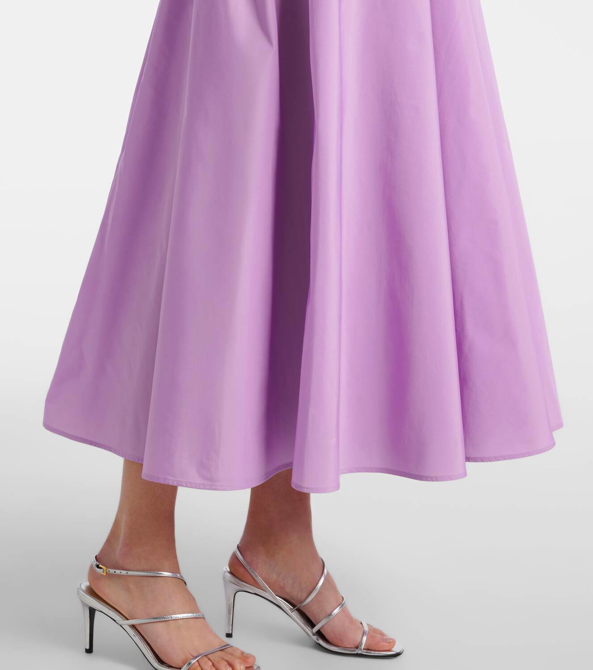 Patou Gathered faille midi dress