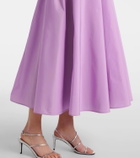 Patou Gathered faille midi dress