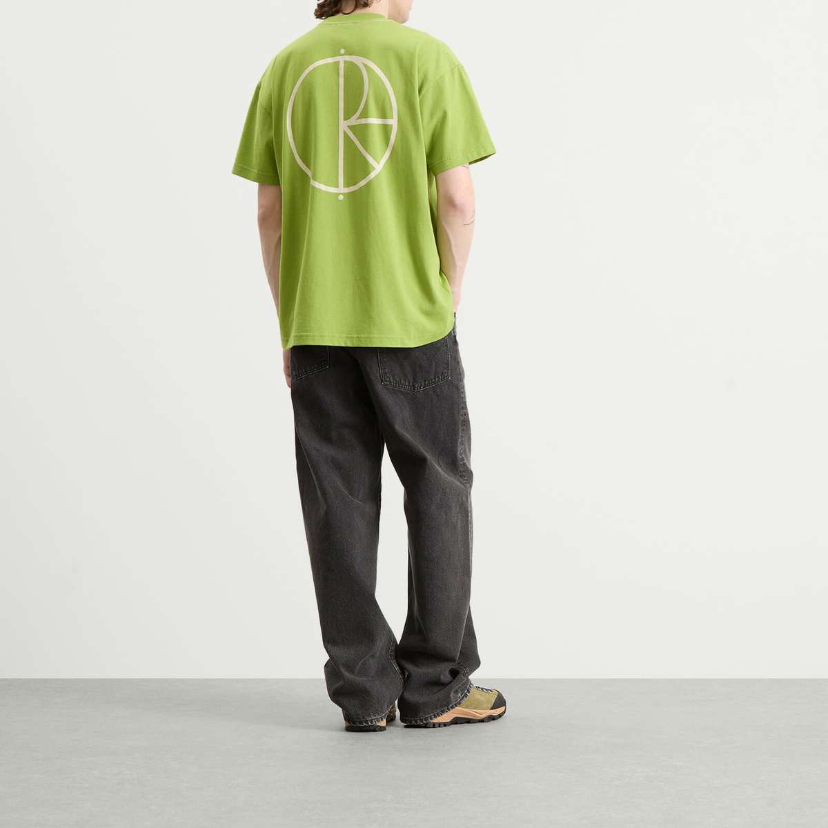 Polar Skate Co. Men's Stroke Logo Contrast T-Shirt in Peridot