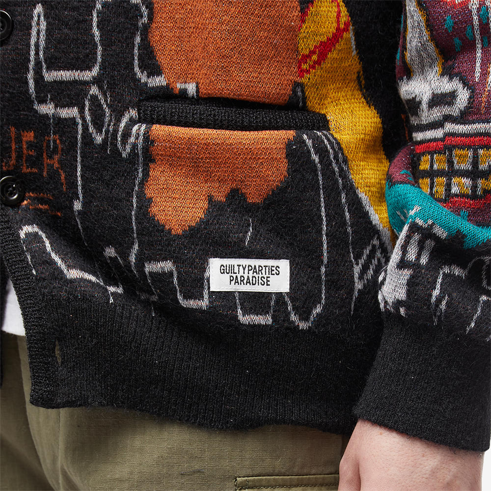 WACKO MARIA × Jean-Michel Basquiat XL Wacko Maria Men's Jean-Michel Basquiat Cardigan in Neutrals Wacko