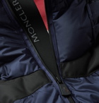 Moncler Grenoble - Camurac Logo-Appliquéd Colour-Block Quilted Shell Down Hooded Ski Jacket - Blue
