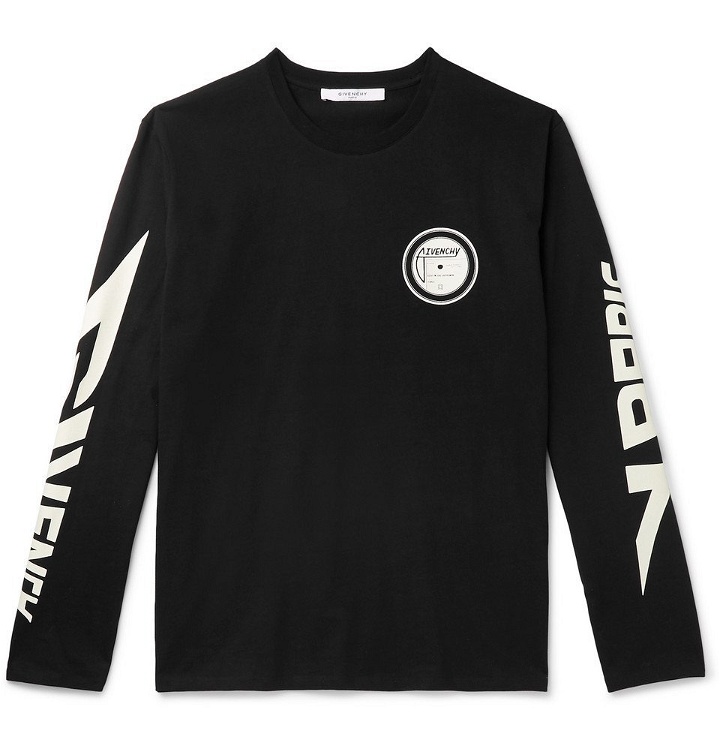 Photo: Givenchy - Glow-in-the-Dark Printed Cotton-Jersey T-Shirt - Black