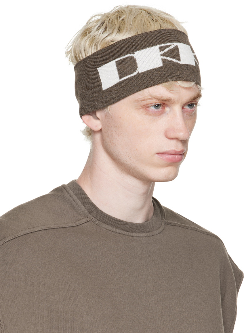 【RICK OWENS DRKSHDW】HRDR HEADBAND Rick Owens DRKSHDW Gray 'HRDR' Headband Rick Owens Drkshdw