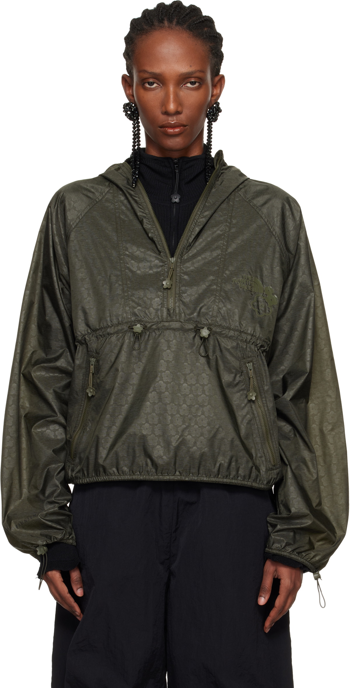 Cecilie Bahnsen Khaki The North Face Edition Marlowe Pullover Wind Jacket