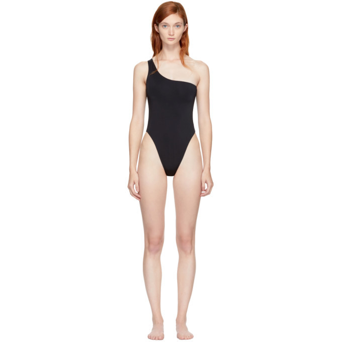 Photo: Myraswim Black Rhoads Single-Shoulder Swimsuit