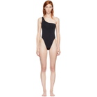 Myraswim Black Rhoads Single-Shoulder Swimsuit