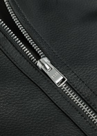 Boss Mapson Grained Leather Jacket Black