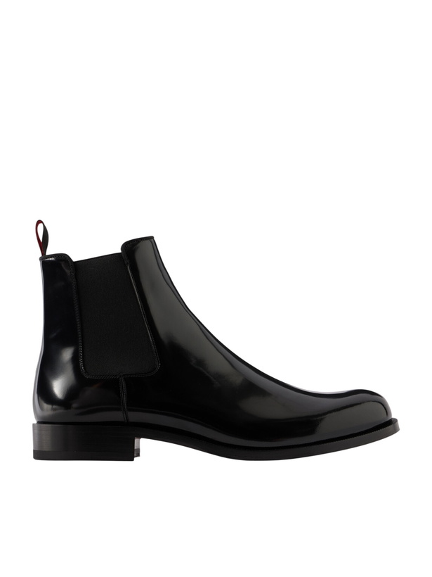 Photo: Christian Louboutin - Choucair Leather Chelsea Boots - Black