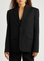 Jean Paul Gaultier Wool Corset Blazer Black