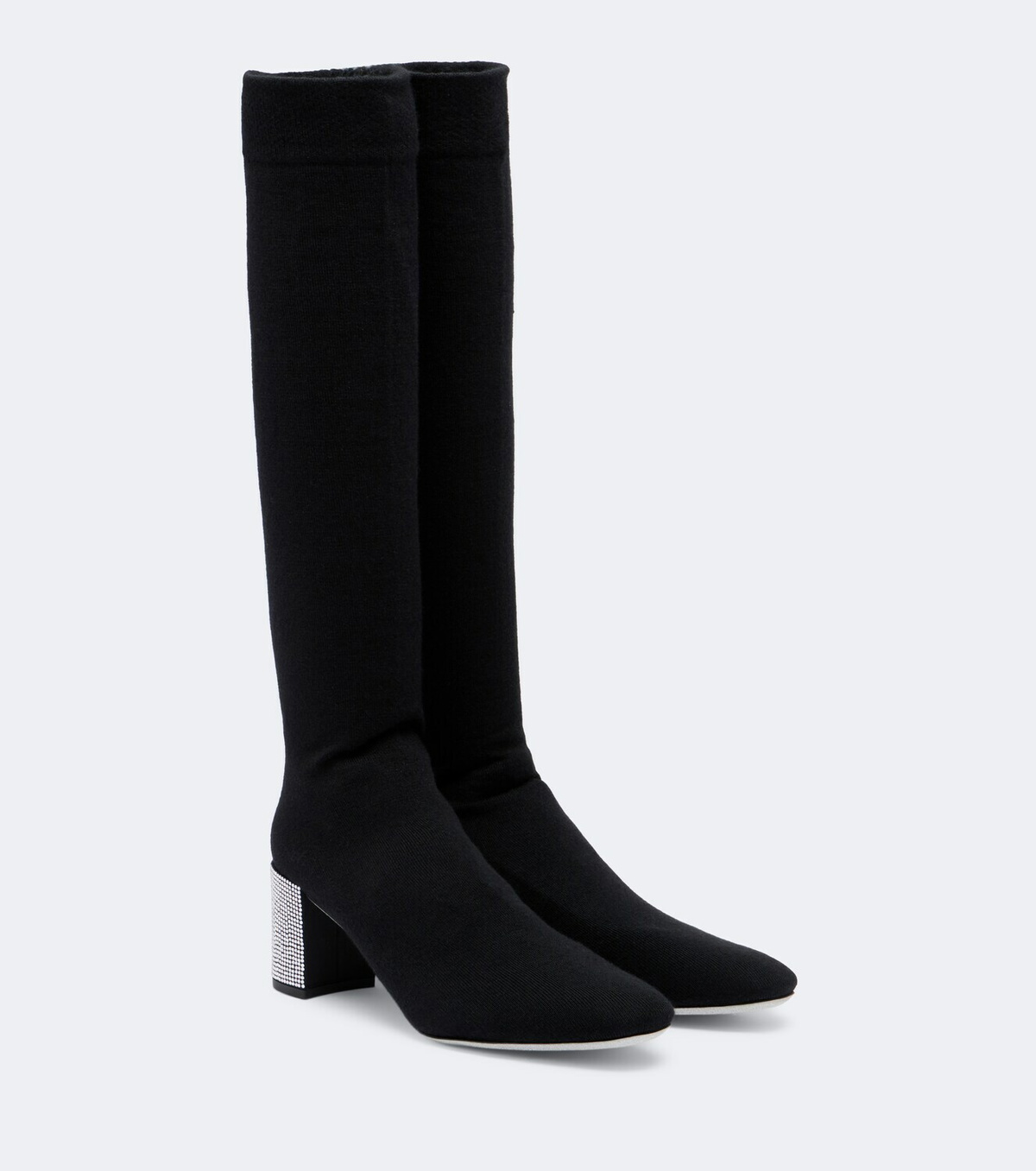 Rene Caovilla Sonia crystal-embellished knee-high boots