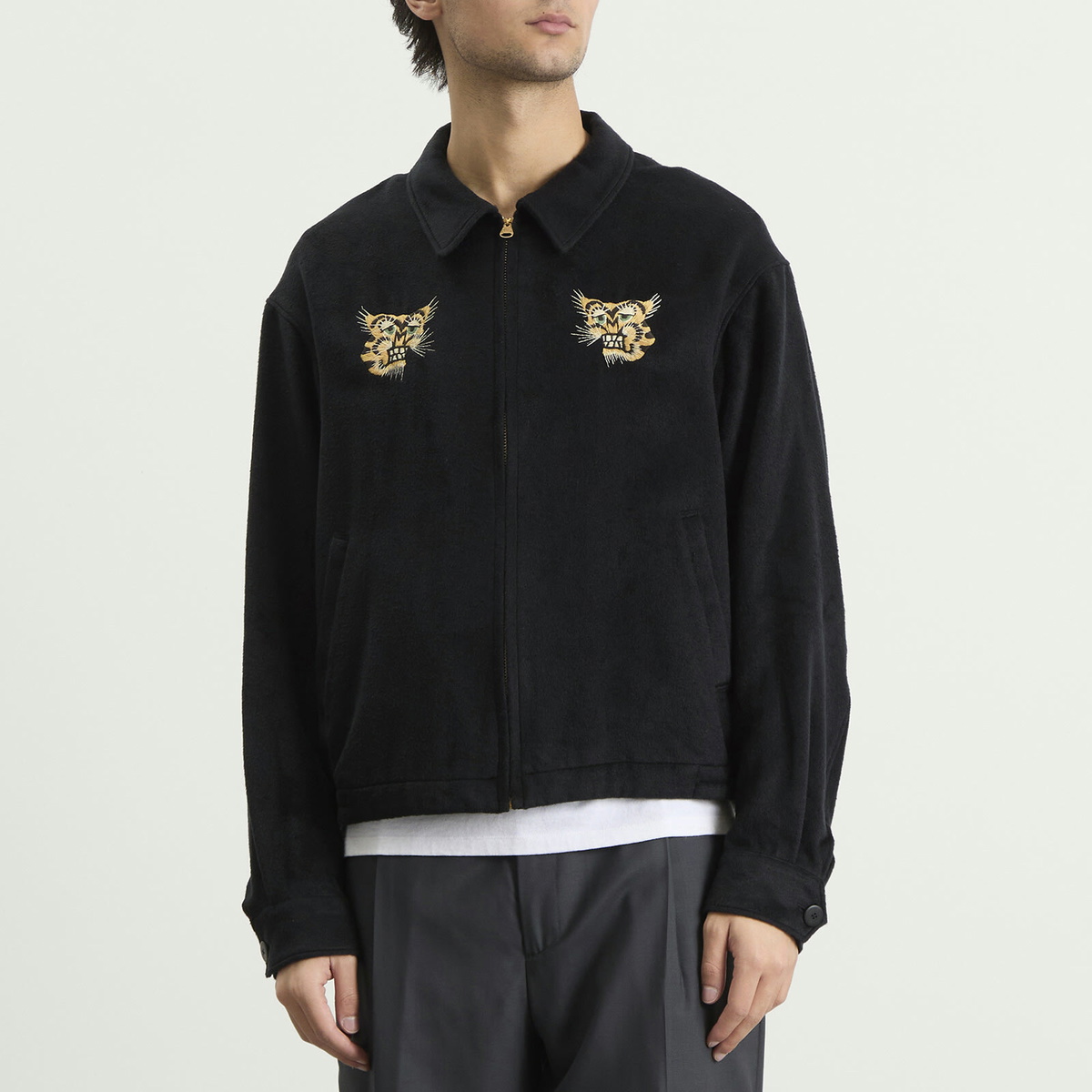 Visvim Men's Norad Brushed Silk Jacket in Black Visvim