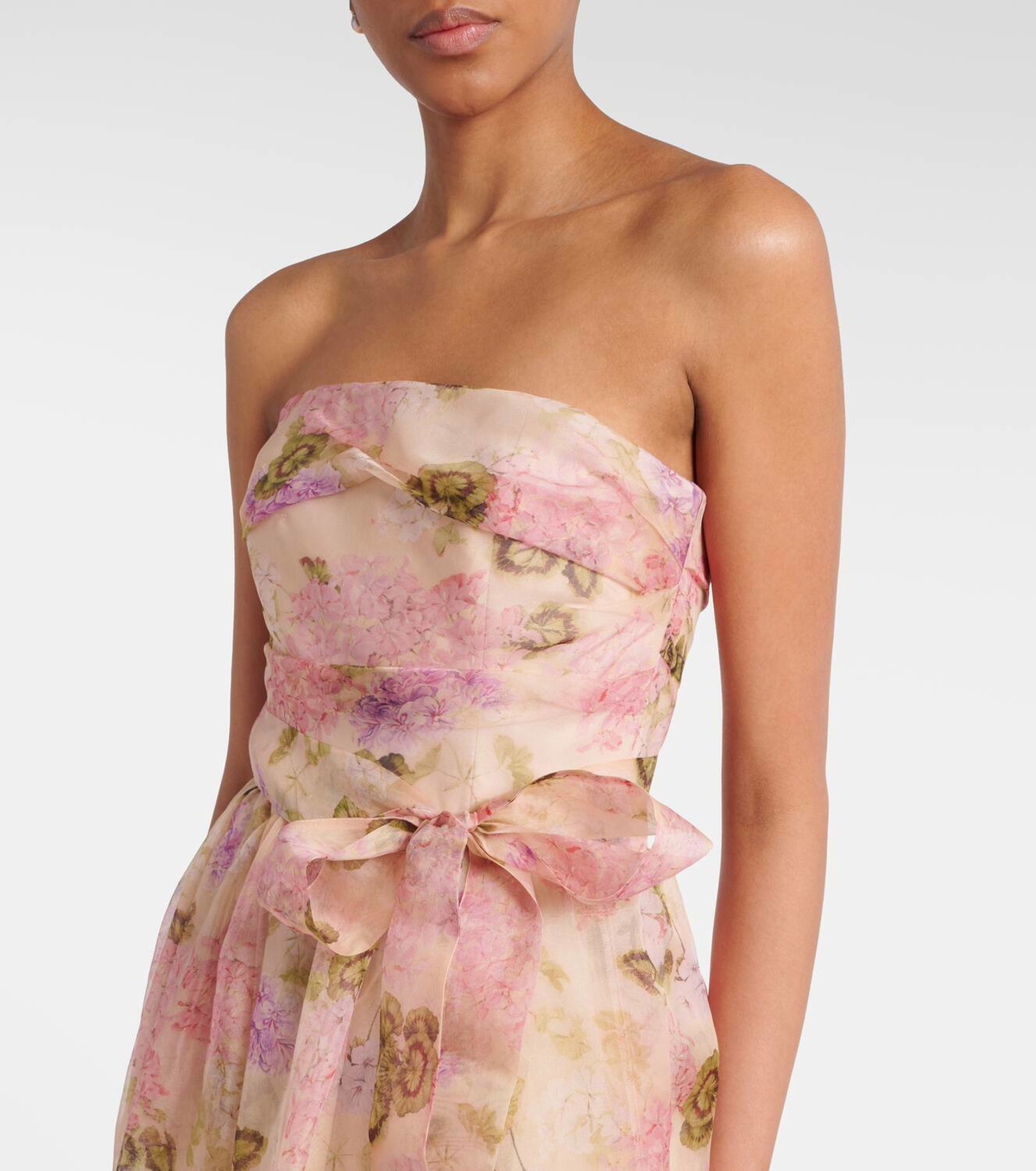 Max Mara Lisetta floral silk organza bustier gown Max Mara Max Mara Lisetta floral silk organza bustier gown Max Mara