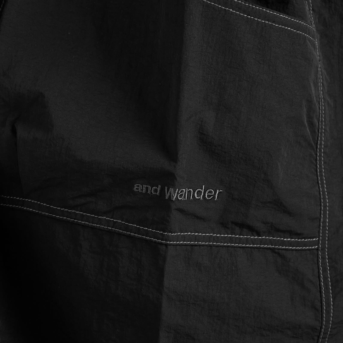 and wander Women's Crinkled Nylon Skirt in Black