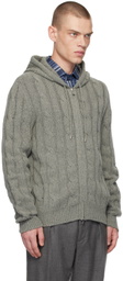 Ralph Lauren Purple Label Gray Cashmere Hoodie