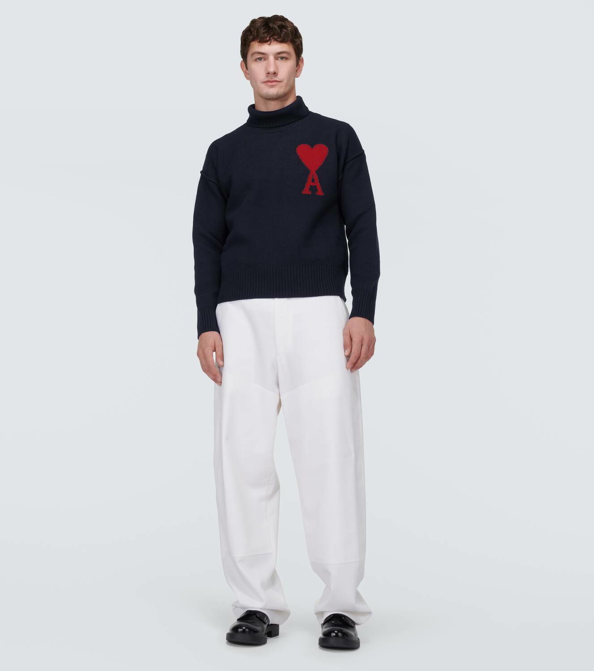 Ami Paris Ami de Cœur wool turtleneck sweater