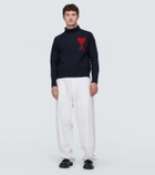 Ami Paris Ami de Cœur wool turtleneck sweater