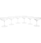 The Wolseley Collection - Set of Six Crystal Champagne Coupes - Neutrals