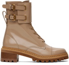 See by Chloé Beige Mallory Combat Boots
