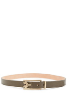 Victoria Beckham Dorian Leather Belt Brown