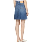 Acne Studios Bla Konst Blue Denim Shadow Miniskirt