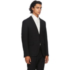 Fendi Black Wool Punched Check Jacket