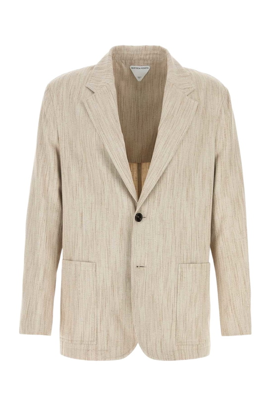 Photo: Bottega Veneta Melange Sand Viscose Blend Blazer