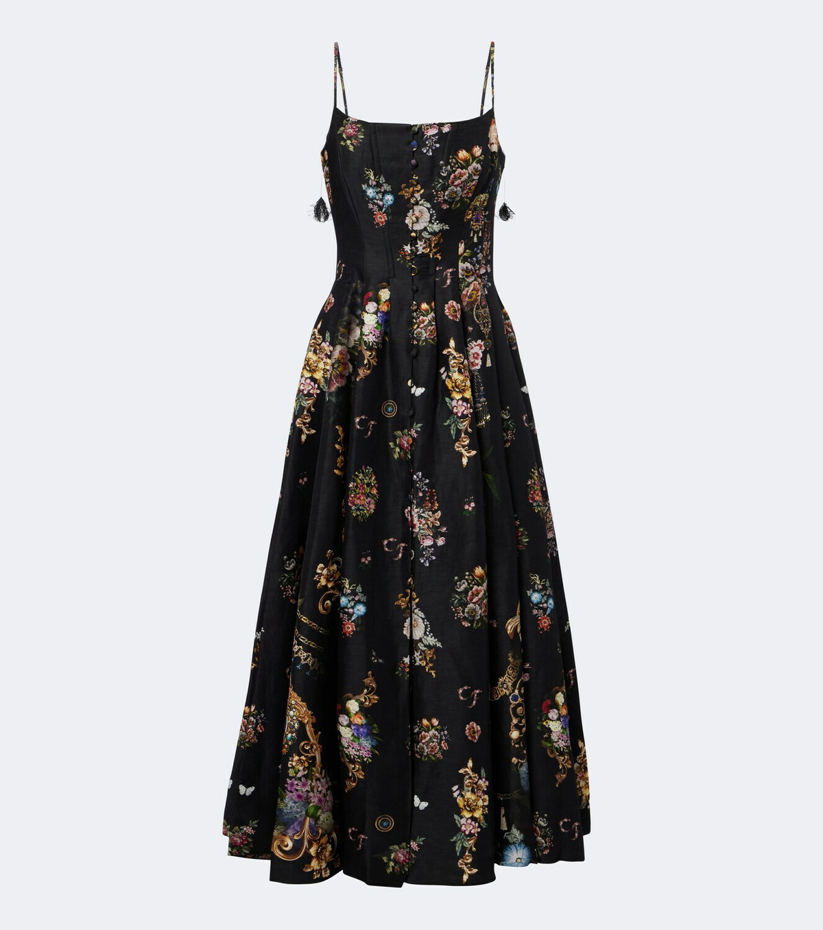 Camilla Floral linen and silk maxi dress