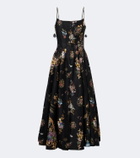 Camilla Floral linen and silk maxi dress